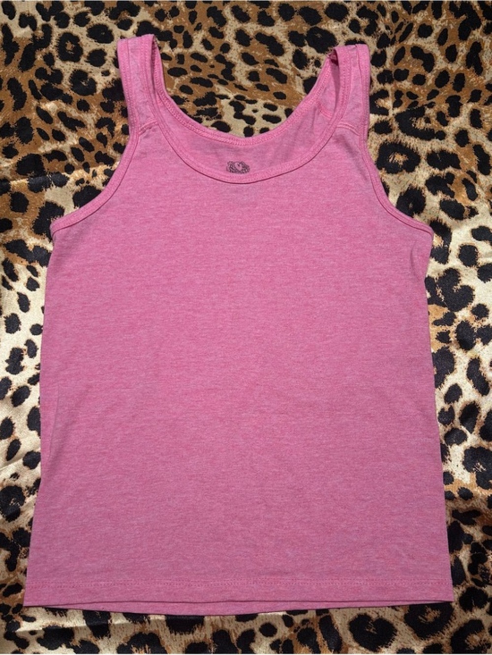 Girls Fruit of the Loom Pink Heathered Tank Top